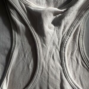 lululemon athletica Ribbed Racerback Cropped Tank - Light Gray